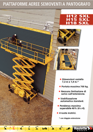 Platforme de ridicare de tip foarfecă pe roți Haulotte H18 SXL