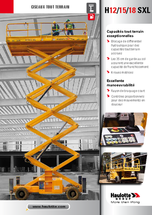 Platforme de ridicare de tip foarfecă pe roți Haulotte H18 SXL