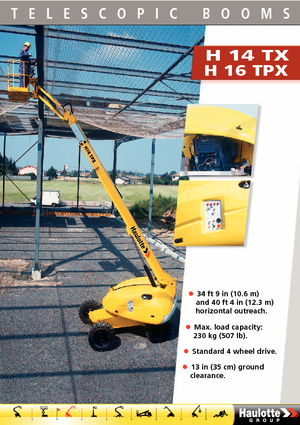 Nacele telescopice pe roți Haulotte H16 TPX