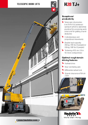 Nacele telescopice pe roți Haulotte H 28 TJ +