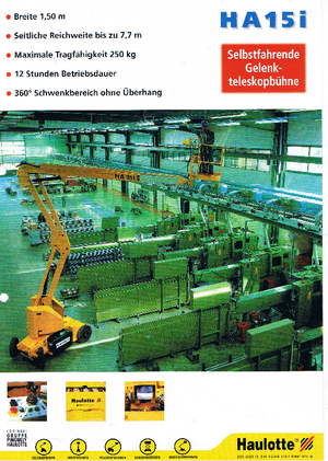 Nacele cu braț articulat pe roți Haulotte HA 15 I