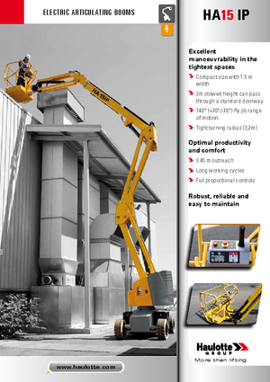 Nacele cu braț articulat pe roți Haulotte HA15 IP
