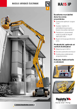 Nacele cu braț articulat pe roți Haulotte HA15 IP