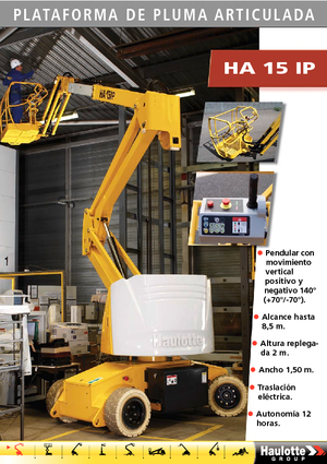 Nacele cu braț articulat pe roți Haulotte HA15 IP