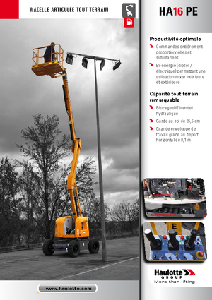 Nacele cu braț articulat pe roți Haulotte HA 16 PE