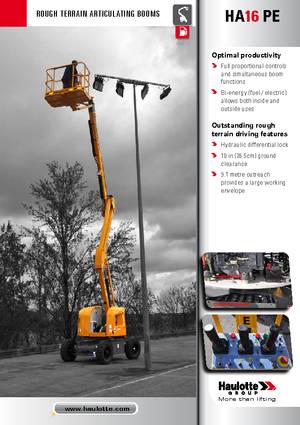 Nacele cu braț articulat pe roți Haulotte HA 16 PE