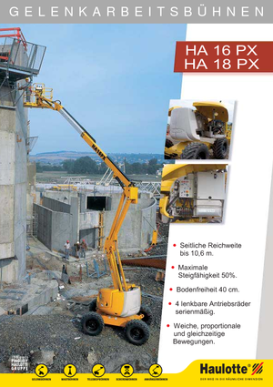 Nacele cu braț articulat pe roți Haulotte HA 16 PX