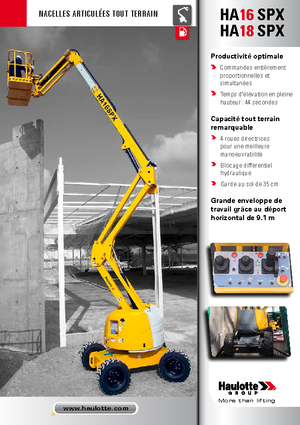 Nacele cu braț articulat pe roți Haulotte HA 16 SPX