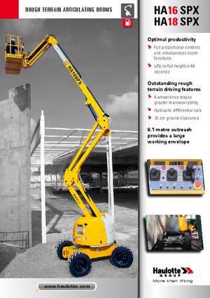 Nacele cu braț articulat pe roți Haulotte HA 16 SPX