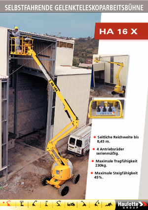 Nacele cu braț articulat pe roți Haulotte HA 16 X