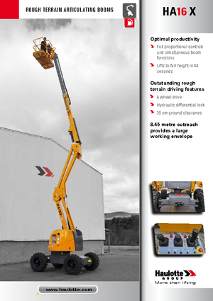 Nacele cu braț articulat pe roți Haulotte HA 16 X