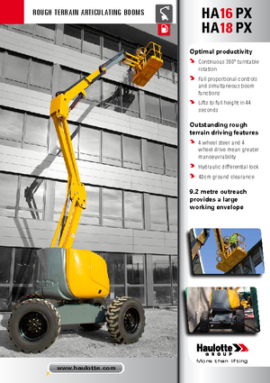 Nacele cu braț articulat pe roți Haulotte HA 16 PX