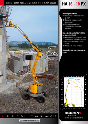 Nacele cu braț articulat pe roți Haulotte HA 16 PX