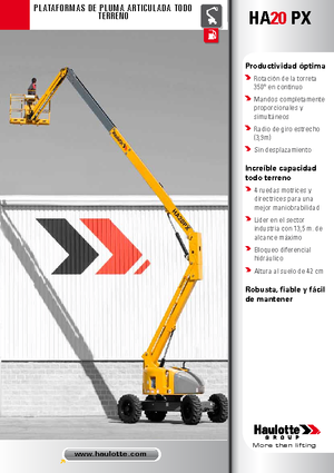 Nacele cu braț articulat pe roți Haulotte HA 20 PX