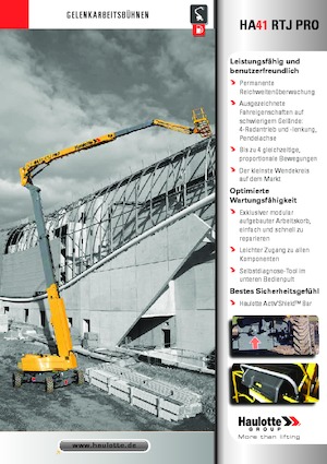 Nacele cu braț articulat pe roți Haulotte HA41 RTJ PRO