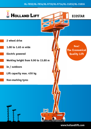 Platforme de ridicare de tip foarfecă pe roți Holland-Lift HL 9714