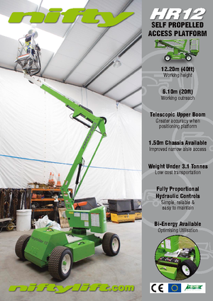 Nacele cu braț articulat pe roți Niftylift HR 12