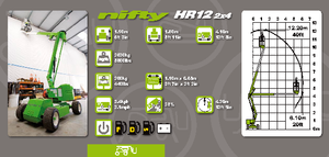 Nacele cu braț articulat pe roți Niftylift HR 12