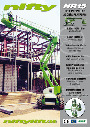 Nacele cu braț articulat pe roți Niftylift HR 15