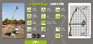 Nacele cu braț articulat pe roți Niftylift HR 17 N