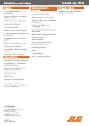 Platforme de ridicare de tip foarfecă pe roți JLG Liftlux 203-24