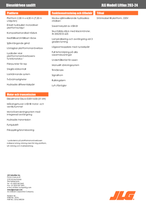 Platforme de ridicare de tip foarfecă pe roți JLG Liftlux 203-24