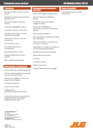 Platforme de ridicare de tip foarfecă pe roți JLG Liftlux 210-25