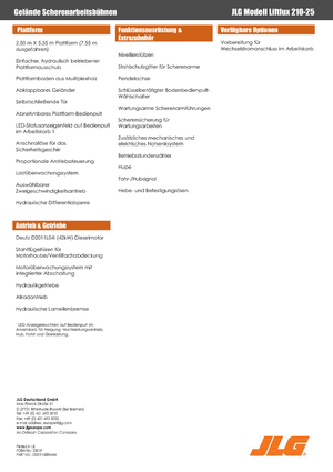 Platforme de ridicare de tip foarfecă pe roți JLG Liftlux 210-25