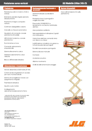 Platforme de ridicare de tip foarfecă pe roți JLG Liftlux 245-25