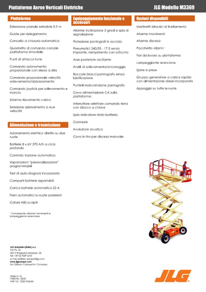 Platforme de ridicare de tip foarfecă pe roți JLG M3369LE