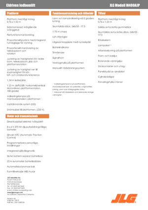 Nacele cu braț articulat pe roți JLG M400AJP