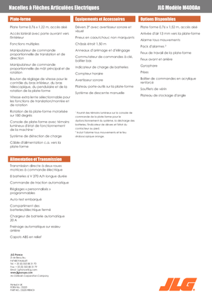 Nacele cu braț articulat pe roți JLG M400AN