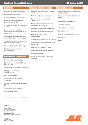 Platforme de ridicare de tip foarfecă pe roți JLG M4069LE