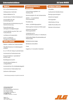 Platforme de ridicare de tip foarfecă pe roți JLG M4069LE