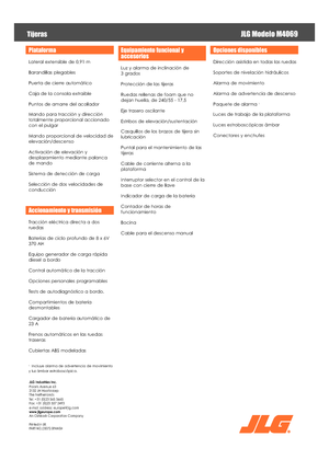 Platforme de ridicare de tip foarfecă pe roți JLG M4069LE