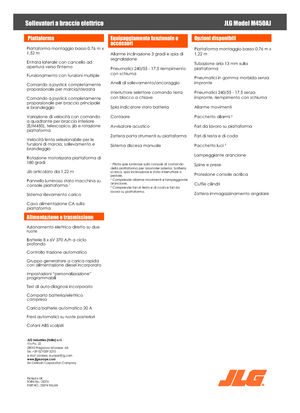 Nacele cu braț articulat pe roți JLG M450AJ