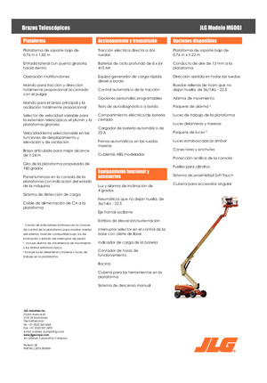 Nacele telescopice pe roți JLG M600JA