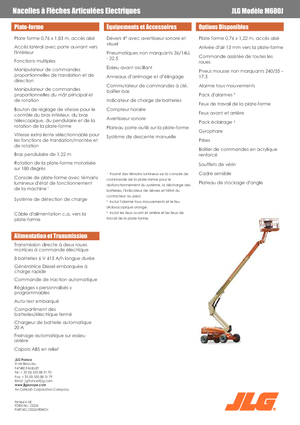 Nacele telescopice pe roți JLG M600JA