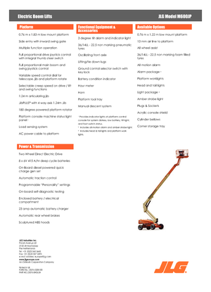 Nacele telescopice pe roți JLG M600JP