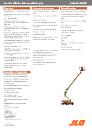 Nacele telescopice pe roți JLG M600JP