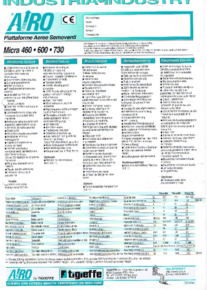 Platforme de ridicare de tip foarfecă pe roți AIRO Micra 600