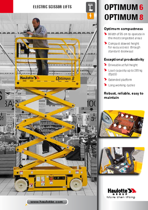 Platforme de ridicare de tip foarfecă pe roți Haulotte Optimum 8