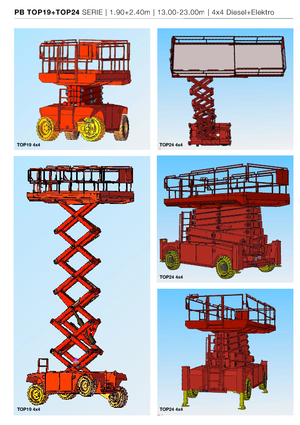 Platforme de ridicare de tip foarfecă pe roți PB PB S131-19E 4x4