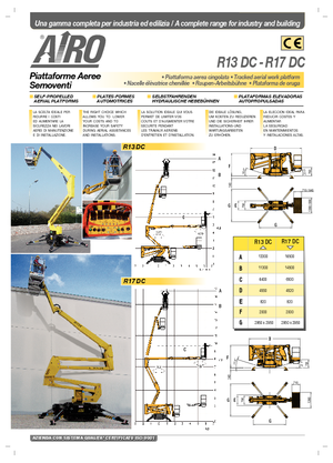 Nacele cu braț articulat pe șenile AIRO R 13 DC