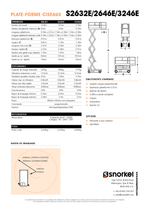 Platforme de ridicare de tip foarfecă pe roți Snorkel S3246E