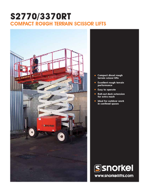 Platforme de ridicare de tip foarfecă pe roți Snorkel S2770RT