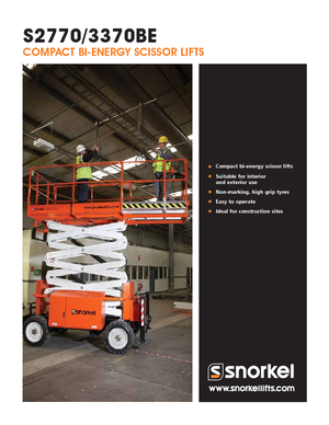 Platforme de ridicare de tip foarfecă pe roți Snorkel S3370BE