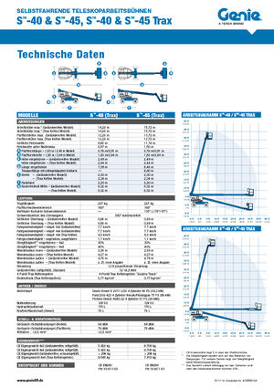 Nacele telescopice pe roți Genie S-40