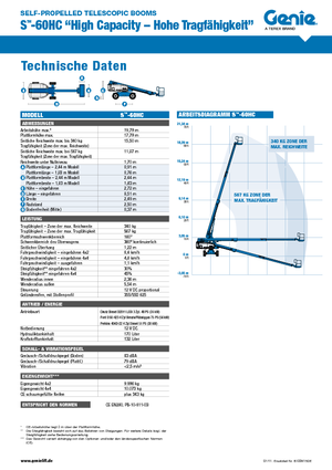 Nacele telescopice pe roți Genie S-60 HC