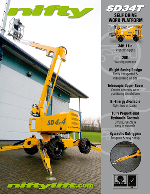 Nacele cu braț articulat pe roți Niftylift SD 34 T
